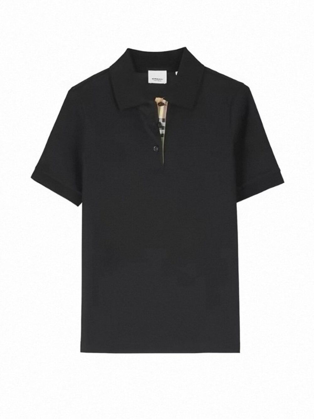 Burberry Men’s Hartford Check Cotton Polo Shirt Black S 8092269